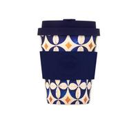 Ecoffee Cup 12oz 350ml Reusable Eco-Friendly 100% Plant Based Coffee Cup with Silicone Lid & Sleeve - Melamine Free & Biodegradable Dishwasher/Microwave Safe Travel Mug (Mick's Truckle)