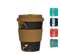 Ecoffee Cup 12oz 350ml Van Gogh Collection Reusable Eco-Friendly 100% Plant Based Coffee Cup with Silicone Lid & Sleeve - Melamine Free Dishwasher/Microwave Safe Travel Mug (Skull)