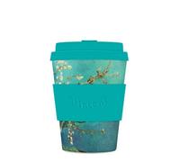 Ecoffee Cup 12Oz 350Ml Van Gogh Design Reusable Eco-Friendly 100% Plant Based Coffee Cup, Almond Blossom