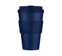 Ecoffee Cup 14oz 400ml Reusable Eco-Friendly 100% Plant Based Coffee Cup with Silicone Lid & Sleeve - Melamine Free & Biodegradable Dishwasher/Microwave Safe Travel Mug, Dark Energy