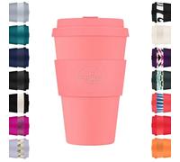 Ecoffee Cup 14oz 400ml Reusable Eco-Friendly 100% Plant Based Coffee Cup with Silicone Lid & Sleeve - Melamine Free & Biodegradable Dishwasher/Microwave Safe Travel Mug (Darrell Lea Roth)
