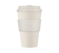 Ecoffee Cup 14oz 400ml Reusable Eco-Friendly 100% Plant Based Coffee Cup with Silicone Lid & Sleeve - Melamine Free & Biodegradable Dishwasher/Microwave Safe Travel Mug, Waicara
