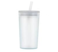 Ecoffee Cup Frio Reusable Cold Drink Cup with Straw - PLA Iced Coffee Tumbler, Melamine Free & Dishwasher Safe - Ideal for Iced Lattes & Frappés - 16oz/470ml
