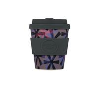 Ecoffee Cup 8oz 240ml Reusable Eco-Friendly 100% Plant Based Coffee Cup with Silicone Lid & Sleeve - Melamine Free & Biodegradable Dishwasher/Microwave Safe Travel Mug (Dunning Kruger)