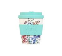 Ecoffee Cup 8oz 240ml Reusable Eco-Friendly 100% Plant Based Coffee Cup with Silicone Lid & Sleeve - Melamine Free & Biodegradable Dishwasher/Microwave Safe Travel Mug (Little Canning)
