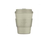 Ecoffee Cup 8oz 240ml Reusable Eco-Friendly 100% Plant Based Coffee Cup with Silicone Lid & Sleeve - Melamine Free & Biodegradable Dishwasher/Microwave Safe Travel Mug, Molto Grigio