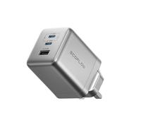 EcoFlow 3 in 1 100W USB C Charger, 3 Ports PPS Compact Charger Fast Charging GaN Charger Adapter Compatible with iPhone 17/16/15/14/13, Galaxy, iPad, AirPods, MacBook, Apple Watch, 2 USB C 1 USB A