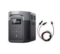 ECOFLOW DELTA 2 Max Portable Power Station with XT60i Cable, Expandable 2-6kWh, LFP Battery 3000 Cycles, AC+Solar 80% Charge in <1Hr, Up to 3100W Output Fume-Free, Quiet Solar Generator for Backup