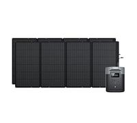 ECOFLOW DELTA 2 Max Solar Generator, 2048Wh Capacity LFP Battery Portable Power Station & 2×400W Solar Panel, Up to 3000W AC Output, Fast Charging 0-80% in 53 mins For Outdoor, Camping, RV, Backup