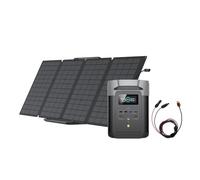 EcoFlow DELTA 2 Portable Power Station & 110W Solar Panel with XT60i Cable, 1-3kWh Expandable Capacity, LFP Battery, Fast Charging, Solar Generator for Backup Power, Camping & RVs