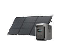 EcoFlow DELTA 3 1500 Portable Power Station & 160W Solar Panel, 1536Wh LiFePO4 Battery, 1.5 Hr Full Recharge, 1800W (3600W Surge), Solar Generator for Home Backup, Emergency