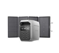ECOFLOW DELTA 3 Plus Solar Generator with 220W Bifacial Solar Panel, 1000W solar Input, LiFePO4 Battery, Portable Power Station 1024Wh for Home Backup, Emergency Power, Camping