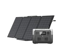 ECOFLOW Portable Power Station RIVER 2 MAX &110W Solar Panel, 512Wh LiFeP04 Battery, 1 Hour Fast Charging, Up To 1000W Output, Solar Generator for Outdoor Camping/RVs/Home Use