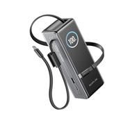 Ecoflow Rapid Powerbank, Black, 25,000 mAh, 170 W Multi-Port, 100 W Single Port, einziehbares USB-C Kabel 65 cm (EF-RAPID25K100W-B-EU)