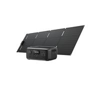 ECOFLOW RIVER 3 Portable Power Station with 60W solar panel, 245Wh LFP battery, up to 600W output, GaN efficiency doubles runtime, <20ms UPS, 30% more compact solar generator for outdoor camping