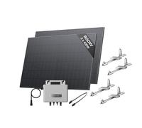 ECOFLOW STREAM Balcony Solar System, 800W Micro Inverter, 2 × 400W PV Solar Panels with 2*Bracket-Flat Roof, Smart Grid-Feed Inverter with Wi-Fi & App Control for Flat Roofs & Gardens