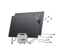 ECOFLOW STREAM Balcony Solar System, 800W Micro Inverter, 2 × 400W PV Solar Panels with 2*Bracket-Lattice Balcony, Smart Grid-Feed Inverter with Wi-Fi & App Control for any Balcony