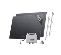 ECOFLOW STREAM Balcony Solar System, 800W Micro Inverter, 2 × 400W PV Solar Panels with 2*Bracket-Pitched Roof, Smart Grid-Feed Inverter with Wi-Fi & App Control for Pitched Roofs