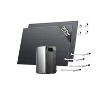 EcoFlow Stream Pro with 800W Rigid Solar Panels & Bracket*2 for Lattice Balcony, 1.92kWh (up to 11.52kwh) Power Plant with Battery Storage with Micro Inverter, 2300W Solar Input (3 MPPT), 1200W Dual