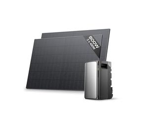 EcoFlow STREAM Ultra 1.92kWh Balcony Power Plant & 2 * 400W Solar Panel, 2.8KW Solar Input-4 MPPT, 2 AC Ports, 800W Micro Inverter, 21kWh Expandable, 6K-Cycle LFP Battery, AI Smart Control