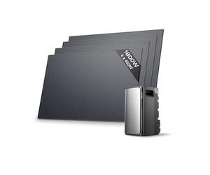 EcoFlow STREAM Ultra 1.92kWh Balcony Power Plant & 4 * 450W Solar Panel, 2.8KW Solar Input-4 MPPT, 2 AC Ports, 800W Micro Inverter, 21kWh Expandable, 6K-Cycle LFP Battery, AI Smart Control