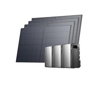 ECOFLOW Stream Ultra and 2 x AC Pro 5.76 kWh, Balcony Power Station with Memory 2000 W, Complete Set with 4 x 500 W Solar Panels, Dual AC Connections, up to 11.52 kWh Capacity, Smart AI