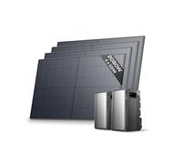 ECOFLOW STREAM Ultra and AC Pro 3.84 kWh, Balcony Power Station with Memory 2080 W, Complete Set with 4 x 520 W Solar Panels, 2300 W Dual AC, up to 11.52 kWh Capacity, Smart AI, Plug & Play