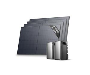 ECOFLOW STREAM Ultra and AC Pro 3.84 kWh, Micro Solar Power System with 4 x 500 W Solar Panels, 2300 W Dual AC, up to 11.52 kWh Capacity, Smart AI APP
