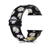 Ecogbd Elastic Replacement Strap Compatible with Apple Watch Strap 38mm 40mm 41mm 42mm 44mm 45mm 49mm, Soft Fabric Nylon Strap for iWatch Series 9,8,7,6,5,4,3,2,1,SE Women Men