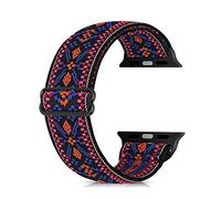 Ecogbd Elastic Replacement Strap Compatible with Apple Watch Strap 38mm 40mm 41mm 42mm 44mm 45mm 49mm, Soft Fabric Nylon Strap for iWatch Series 9,8,7,6,5,4,3,2,1,SE Women Men