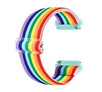 Ecogbd Elastic Replacement Strap Compatible with Fitbit Versa Strap/Fitbit Versa Lite Strap/Fitbit Versa 2 Strap, Soft Fabric Nylon WristStrap for Women Men (Multicolor)