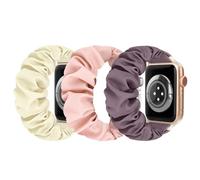 Ecogbd Elastic Scrunchie Strap Compatible with Apple Watch Strap 38mm 40mm 41mm 42mm 44mm 45mm 46mm 49mm, Soft Fabric Nylon Straps for iWatch Series 10 9 8 7 6 5 4 3 SE, Women