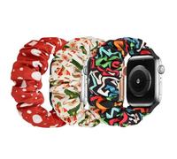 Ecogbd Elastic Scrunchie Strap Compatible with Apple Watch Strap 38mm 40mm 41mm 42mm 44mm 45mm 46mm 49mm, Soft Fabric Nylon Straps for iWatch Series 10 9 8 7 6 5 4 3 SE, Women