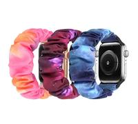 Ecogbd Elastic Scrunchie Strap Compatible with Apple Watch Strap 38mm 40mm 41mm 42mm 44mm 45mm 46mm 49mm, Soft Fabric Nylon Straps for iWatch Series 10 9 8 7 6 5 4 3 SE, Women