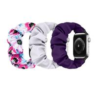 Ecogbd Elastic Scrunchie Strap Compatible with Apple Watch Strap 38mm 40mm 41mm 42mm 44mm 45mm 46mm 49mm, Soft Fabric Nylon Straps for iWatch Series 10 9 8 7 6 5 4 3 SE, Women