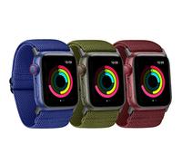 Ecogbd Wide Elastic Replacement Strap Compatible with Apple Watch Strap 38mm 40mm 41mm 42mm 44mm 45mm 49mm, Fabric Nylon Wide Straps for iWatch Series 9,8,7,6,5,4,3,2,1,SE Men Women 3Pack