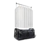 ecogear 28" Garment Rack Duffel, Rolling Luggage with In-line Wheels, Collapsible/Foldable Travel Bag for Easy-storage, Dance Duffel, Lightweight Aluminum Removable Costume Rack, Black/Gray, 28 x 15 x