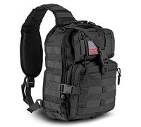 EcoGear FX XGear Tactical Sling Bag Military Pack Single Shoulder EDC Backpack Range Bags, Black, 13.75 x 10 x 5.5 inches, Tactical