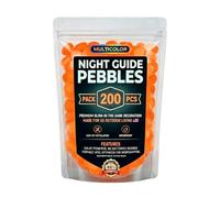 EcoGleam 200pcs Glow In The Dark Garden Stones (Orange)