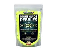 EcoGleam 200pcs Glow In The Dark Garden Stones (Yellow)