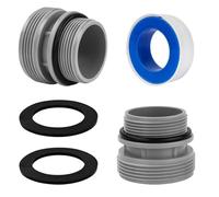 EcoGleam 2Pcs Compatible for Intex 4560 Plastic Pool Pump Hose Adaptor Leak Proof 40mm to 1.5 Inch Converter Kit Rust Proof Pool Hose Fitting Adapter Kit Pools Filter Pumps Piping Parts