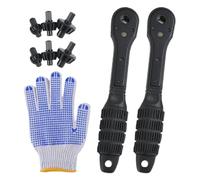 EcoGleam 3 in 1 Drilling Lining Ratchet Key Double-Crown Boring Key Ratchet- Boring Lining Key Wrenches for Most Power Tools and Drilling Machines