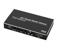 EcoGleam 4 In 1 Out HDMI-Compatible Video Splitter 5V1A Multi Viewer Seamless Switcher High-Definition 1080P Gaming Splitter for Office Meeting/Home/Conference Hall