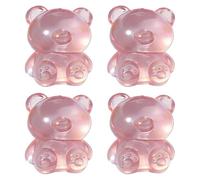 EcoGleam 4Pcs Cute Bear Squeeze Ball Sugar Filled Fidget Toys(Pink) | EcoGleam 4Pcs Bear Squeeze Balls Sugar Filled Fidget Toys Cute Eye catching gummy inspired bears
