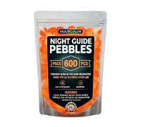 EcoGleam 600pcs Glow In The Dark Garden Stones (Orange