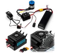 EcoGleam 60A Brushless ESC 2-3S Electronic Speed Controller for 1/10 RC