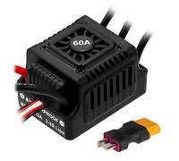 EcoGleam 60A Brushless ESC 2-3S Electronic Speed Controller for 1/10 RC Car Truck (Black)