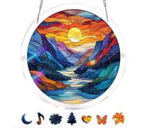 EcoGleam Acrylic Jigsaw Puzzle Decoration Window Hanging Crafts | EcoGleam Acrylic Puzzles Decoration, 4pcs, window ornament, colorful light projection, DIY jigsaw decor