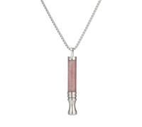 EcoGleam Anti-smok-ing Breath Assistance Necklace Stress Relief Energy Stone Tube Necklace with Cotton Core Anxiety Breathing Necklace for Adults