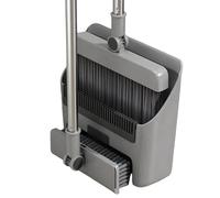 EcoGleam Broom and Dustpan Set Self-Cleaning Teeth Design for Office Home Indoor(Style B)